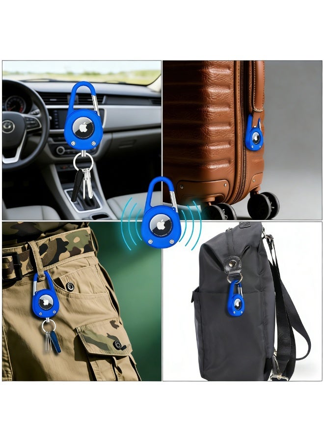 جراب Airtag لسلسلة مفاتيح جهاز تتبع Airtag من Apple، مزود بحلقة تعليق، جراب واقٍ، حامل مقاوم للماء، غطاء لجهاز تتبع الموقع، قفل آمن، جراب سلسلة مفاتيح من الألومنيوم للأمتعة وعلامات الحقائب. - Image 5